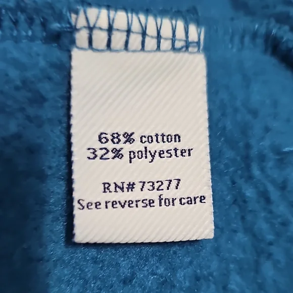 Croft & Barrow Teal Blue Crewneck Sweatshirt with Long Sleeves and Relaxed Fit - Picture 4 of 5